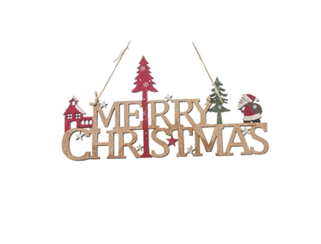 Letrero colgante de Navidad Letrero de puerta de madera Decoración de pared de puerta de Navidad Decoración de árbol de Navidad (22CM-C)