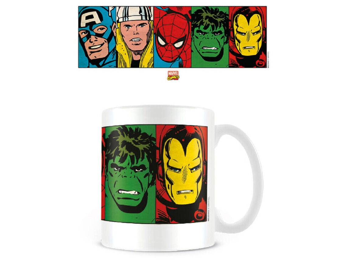 Taza B.active con caras de los Vengadores de Marvel