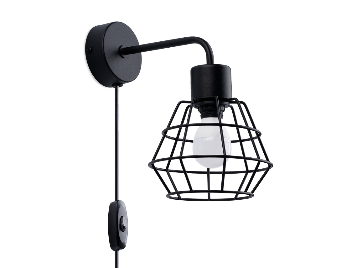 Sollux Sl.1164 Suba Lámpara De Pared E27 Negro