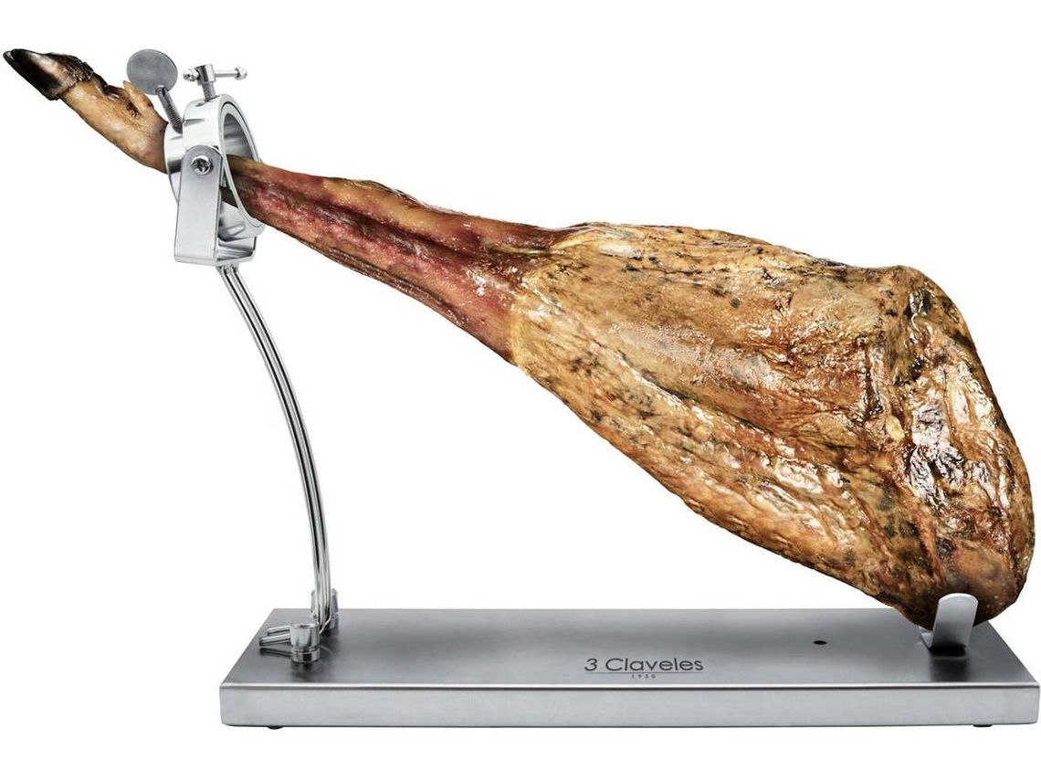 Soporte Jamonero 3 CLAVELES (Acero inoxidable - 49x16.5x39 cm)