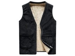 Colete de Lã Masculino Cor Solida Brv Estilo Casual Versátil Confortável Resistente À Deformação | S/MARCA