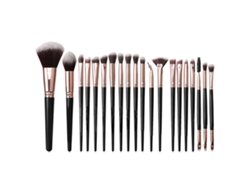 Juego De 20 Brochas De Maquillaje Profesionales Para Sombras De Ojos Con Estuche Transparente.