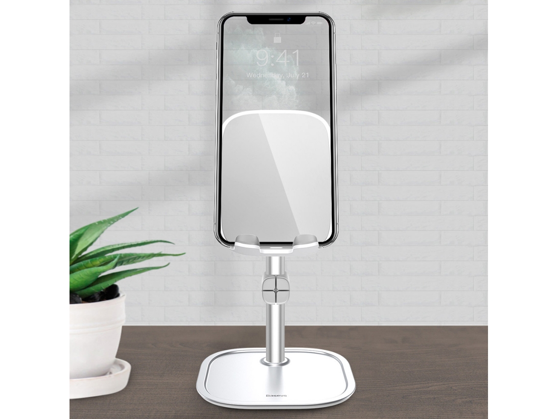 Suporte Para Celular E Tablet Baseus Ajustável Mesa De Escritório Metal Anti-derrapante Silicone