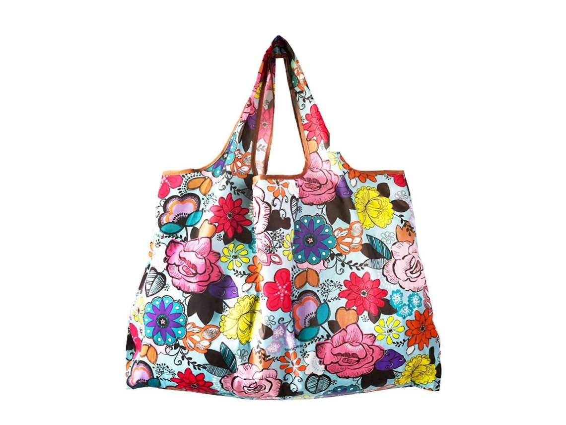 Bolsa de compras reutilizable Qinghai con estampados exclusivos, plegable, portátil, de gran capacidad e impermeable, en tela Oxford. GOKOCO