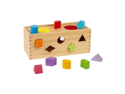 Caja misteriosa de madera para clasificar formas, juguete educativo con certificación FSC. Bigjigs