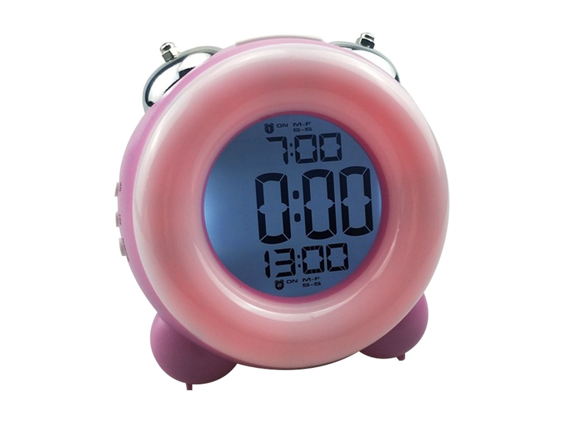 Reloj despertador digital simple, funciona con pilas, fácil de configurar, LCD RNEMITERY