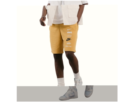 Pantalones de Hombre NIKE Corto Deportivo Club Lana Multicolor (S)