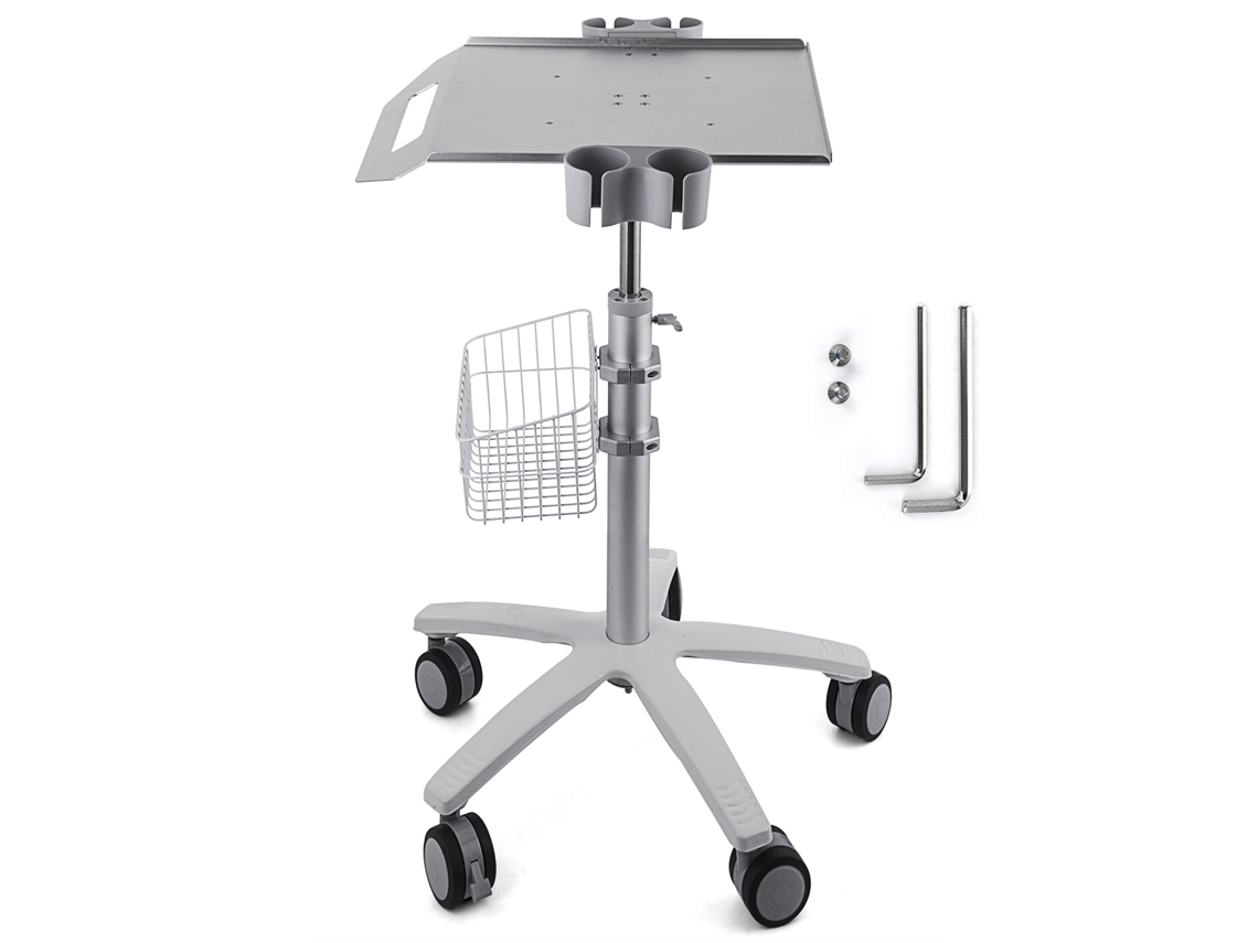 Carro Médico Móvil Con Ruedas Y Altura Regulable De Succebuy Con Cesta