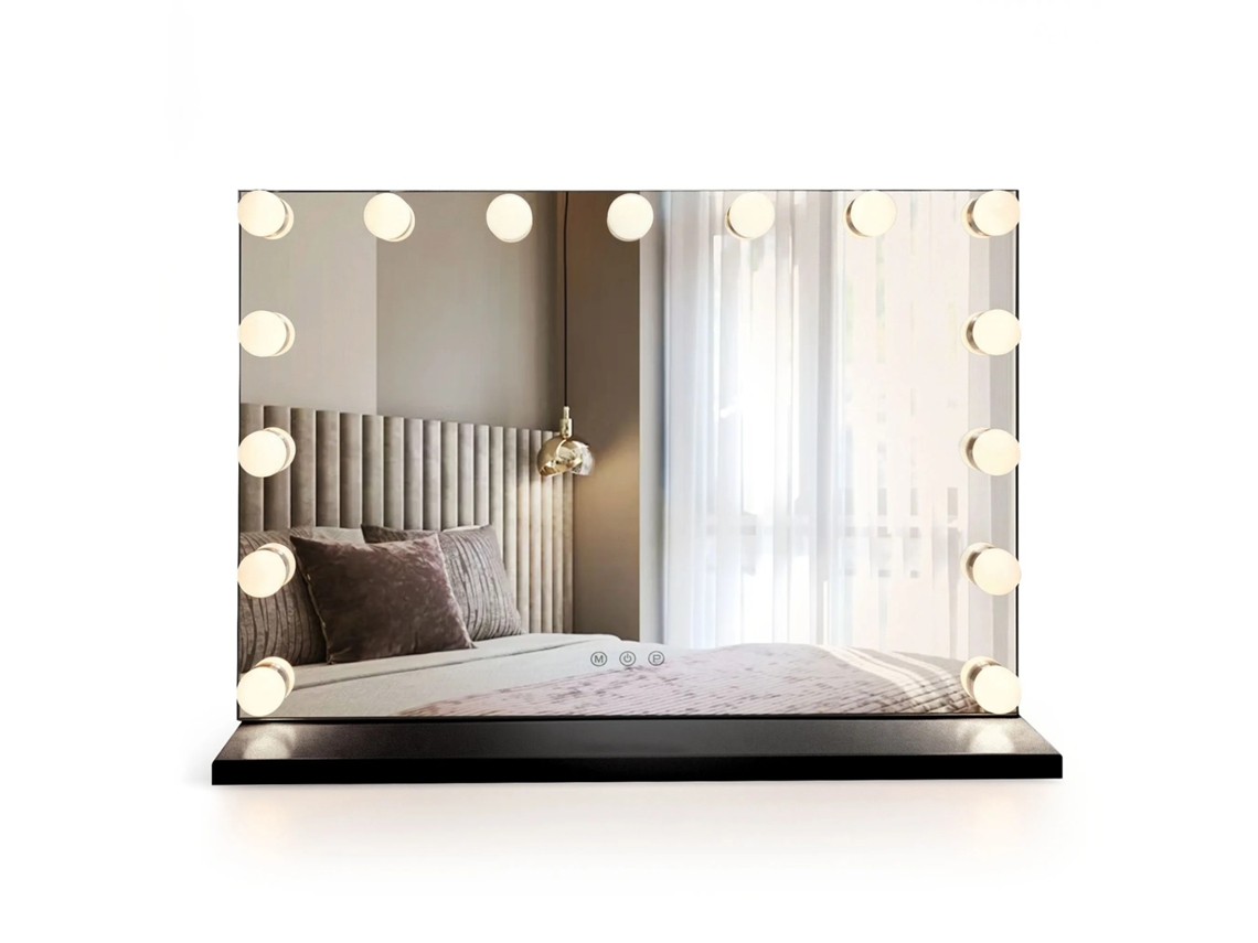 Espejo Rea Hollywood Black 58x45 Led