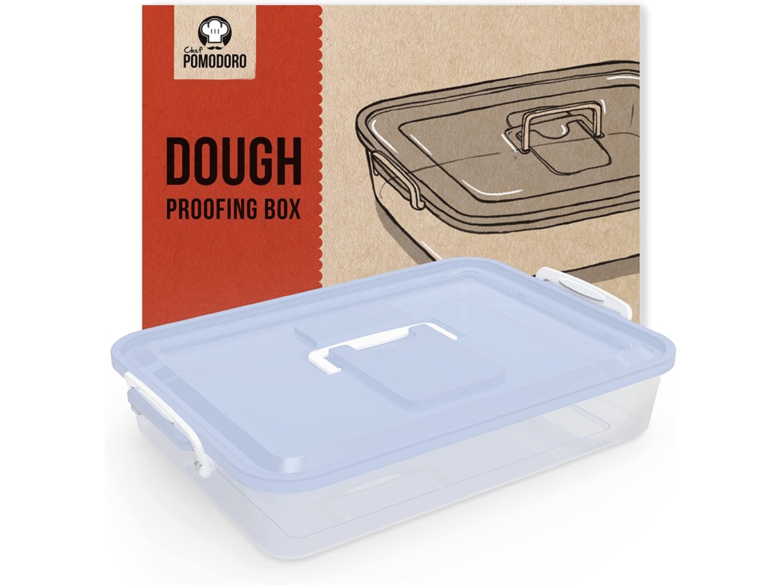 Chef Pomodoro Pizza Box Box 14 X 11 Polegadas Contêiner de Massa de Pizza Se Encaixa em 4-6 Bolas de Massa Azul