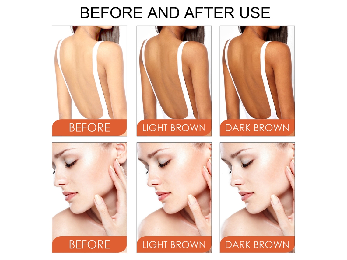 Crema Autobronceadora No Pegajosa Eelhoe 50ml para Bronceado Rápido y Piel Sexy Bronceada Sin Sol