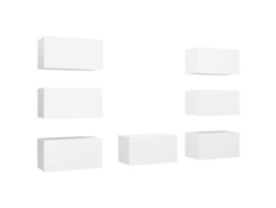 Mueble TV 7 Piezas 30,5x30x60 cm Derivados de Madera Blanco MAISON EXCLUSIVE