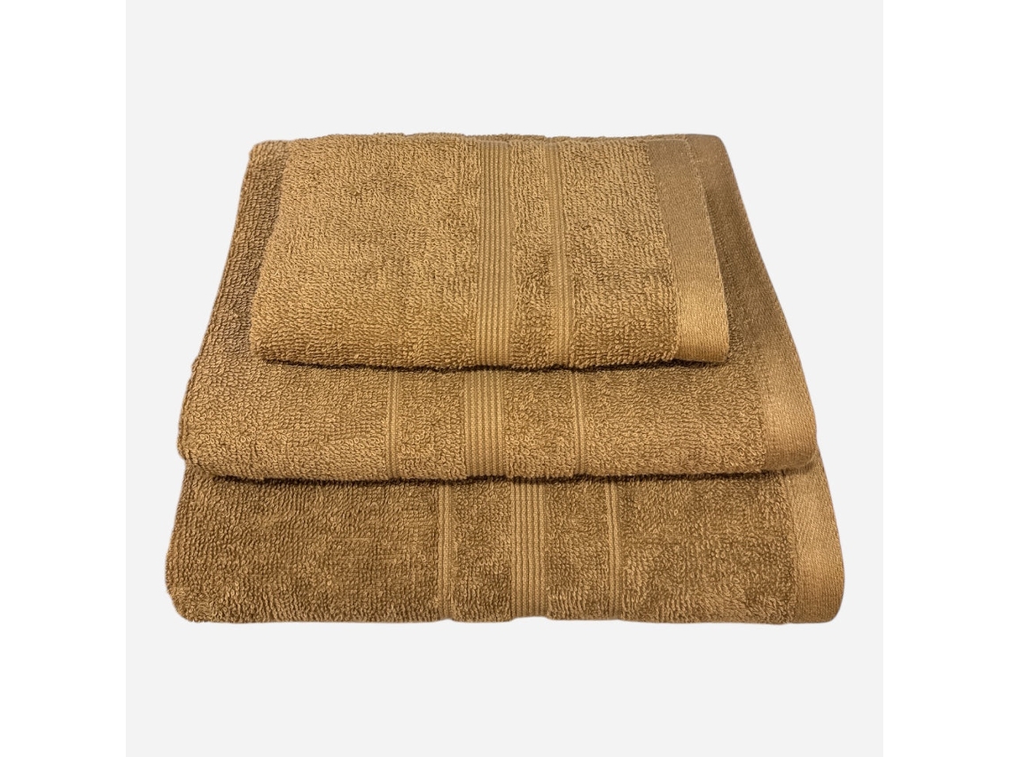 Pack de 3 Toallas de Baño ONIRICA Ibiza (450gr - Marrón)