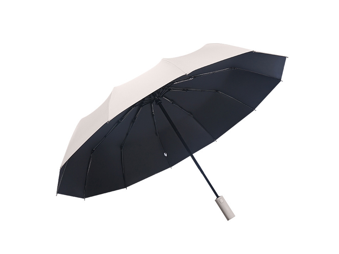 Paraguas Automático 12 Varillas Antiviento Uv Protección Viaje Mano Única Lluvia Y Sol