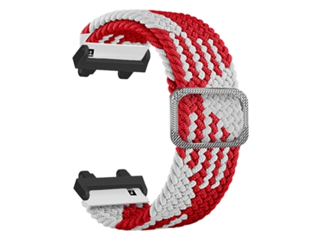 Correa de nailon ajustable para Huami Amazfit T-Rex 2 - rojo/blanco