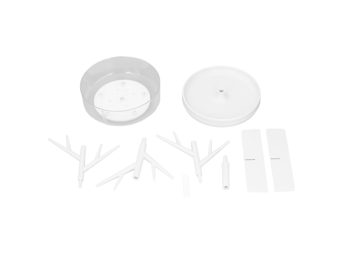 Soporte De Joyería En Forma De Árbol Rotatorio Desmontable Para Colgar Joyas Organizador De Escritorio Blanco
