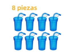 Conjunto de Água Neon com Tampa e Canudo À Prova de Vazamentos. MDUG (azul Escuro)