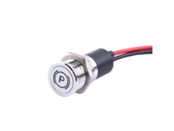 Luz indicadora LED de 12 V y 14 mm para bicicleta, coche, barco, salpicadero, luz de advertencia, luz antiniebla, señal roja, azul y verde.