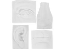 Juego De 4 Modelos De Yeso Para Entrenamiento En Dibujo Y Estudios De Líneas Artísticas.