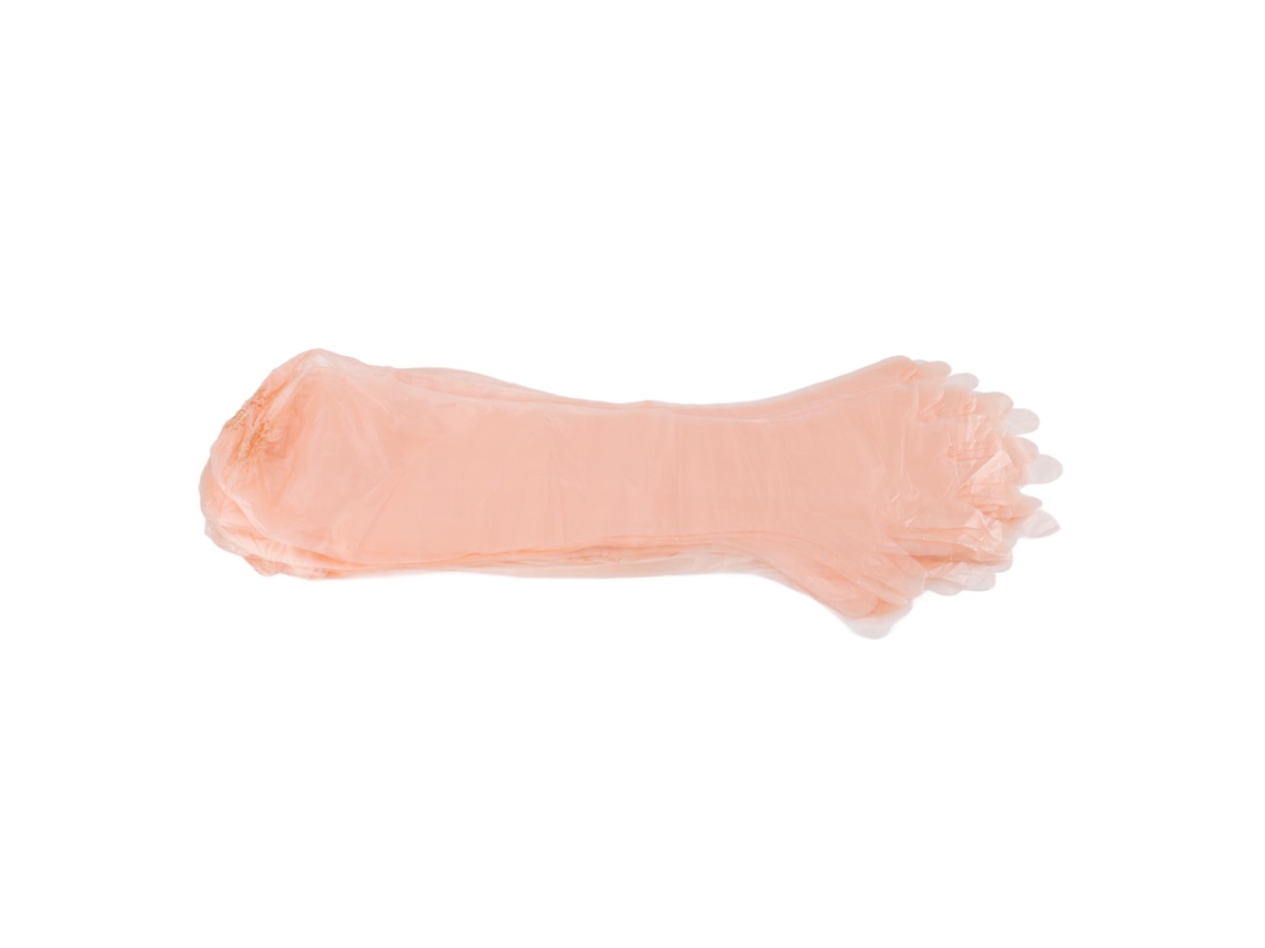 50 guantes desechables para animales de 90 cm, guantes desechables para inseminación artificial con banda elástica.