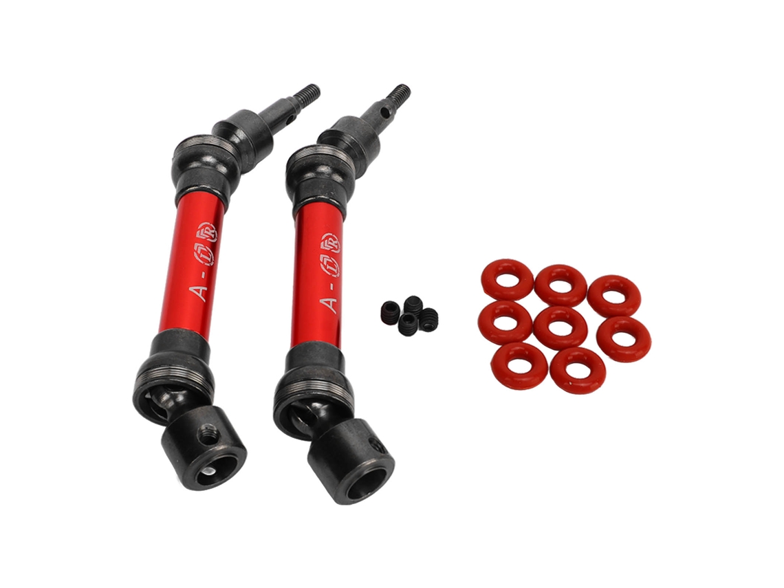 2 Ejes De Transmisión Cvd De Aleación De Acero Y Aluminio Para Coches Rc Arrma 1/10, Delanteros Y Traseros, Color Rojo, Universales.
