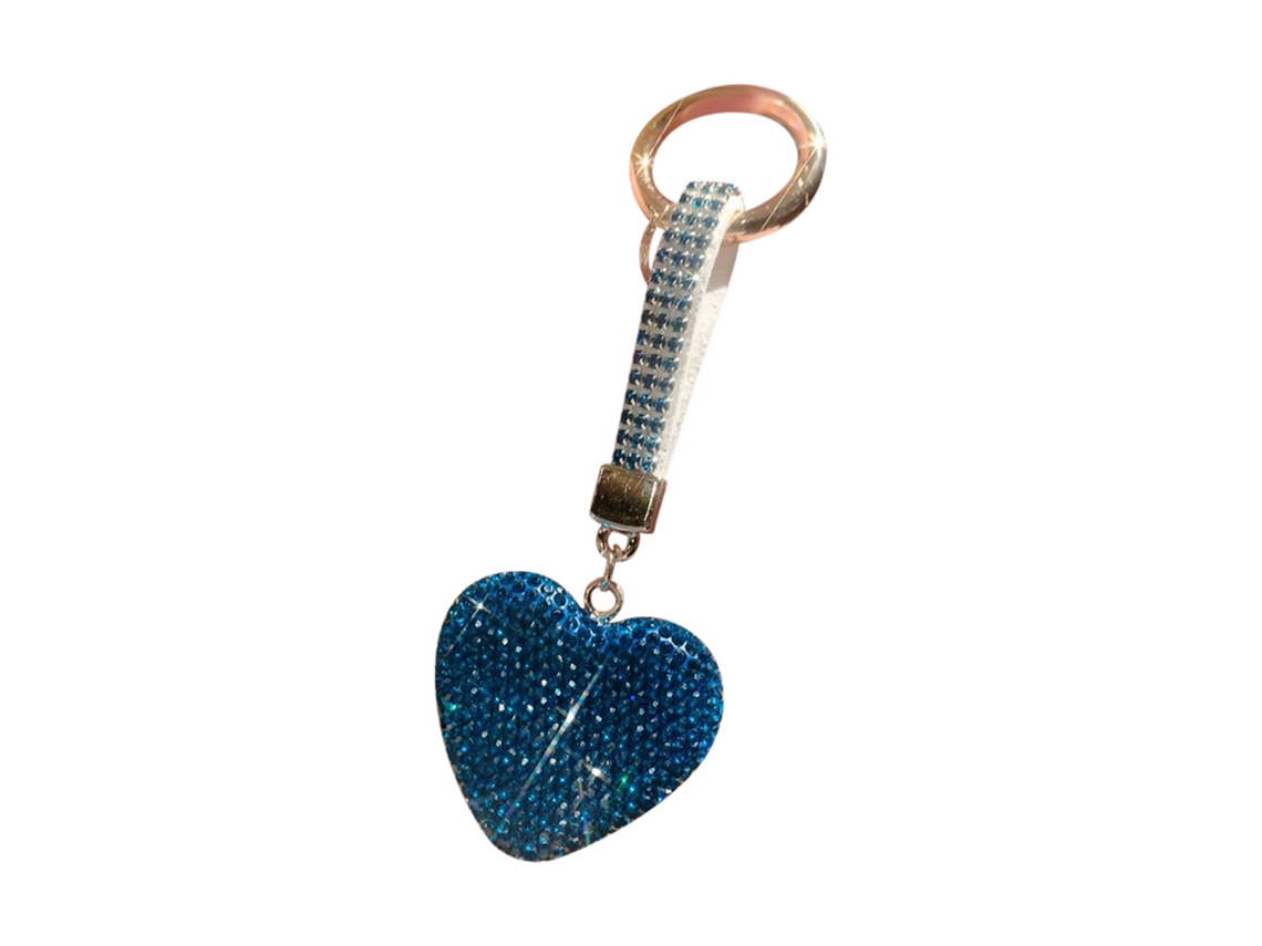 Llavero En Forma De Corazón Con Dije De Cristal De Diamantes De Imitación Para Mujeres Y Niñas.