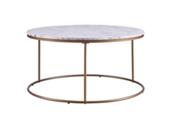 Mesas de Centro TEAMSON HOME (Metal - Blanco - 45,7 cm)
