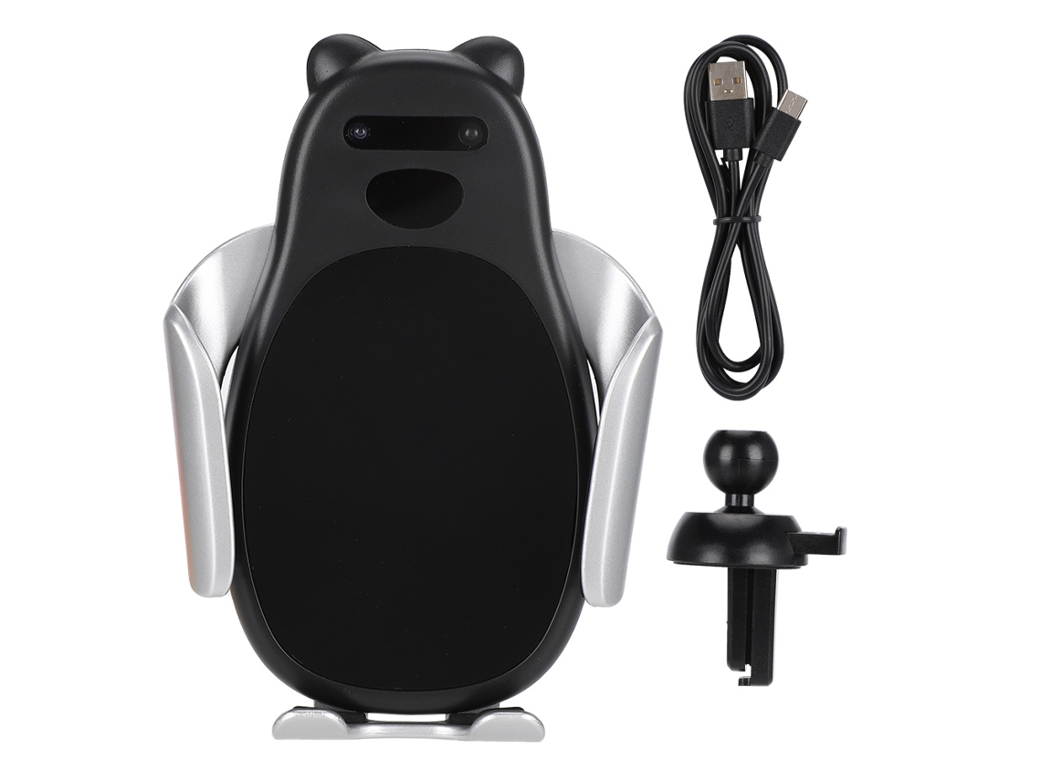 Cargador Inalámbrico Rápido Para Coche (pinza De Ventilación De Carga Inalámbrica Rápida) Negro