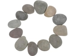 Juego De 12 Piedras Planas Para Manualidades, Piedras De Río Grises