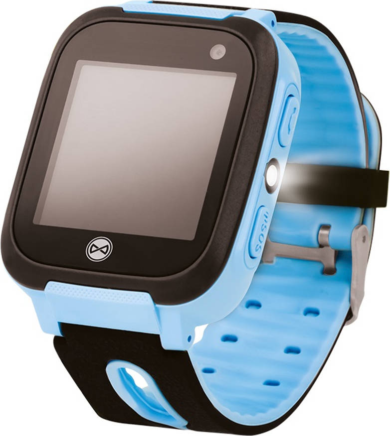 Smartwatch Forever Kw50 negro azul reloj inteligente gps pantalla