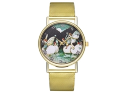 Reloj De Pulsera Analógico Zhoulianfa Fashion Leisure Retro Angel De Aleación Con Movimiento De Cuarzo