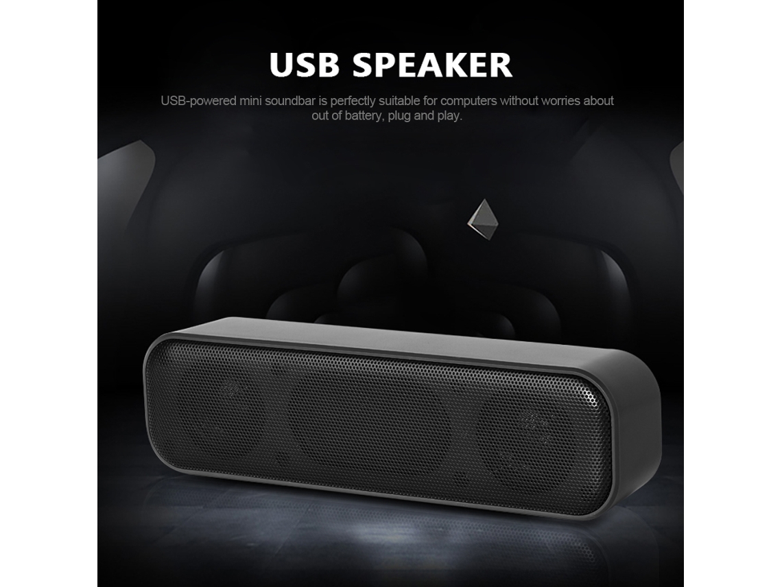Barra De Sonido Usb Para Escritorio Con Subwoofers De 3 W, Plug And Play Para Ordenador, Portátil Y Televisor.