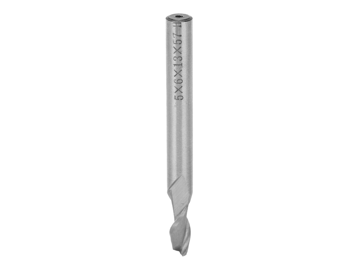 Fresa Helicoidal Cnc De Acero De Alta Velocidad De 2 Puntas Con Vástago Recto Para Fresado De 5x6x13x57