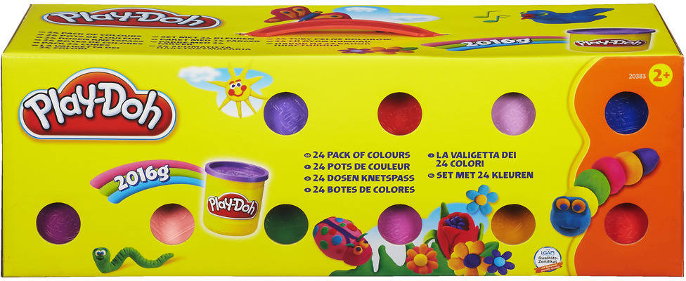 Plastilina Playdoh Pack de 24 botes edad 2 años hasbro original