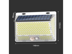 Rebe-luz Solar De Pared Exterior Con 328 Leds, Impermeable, Control Remoto, Sensor, Para Jardín, Garaje, Balcón Y Patios