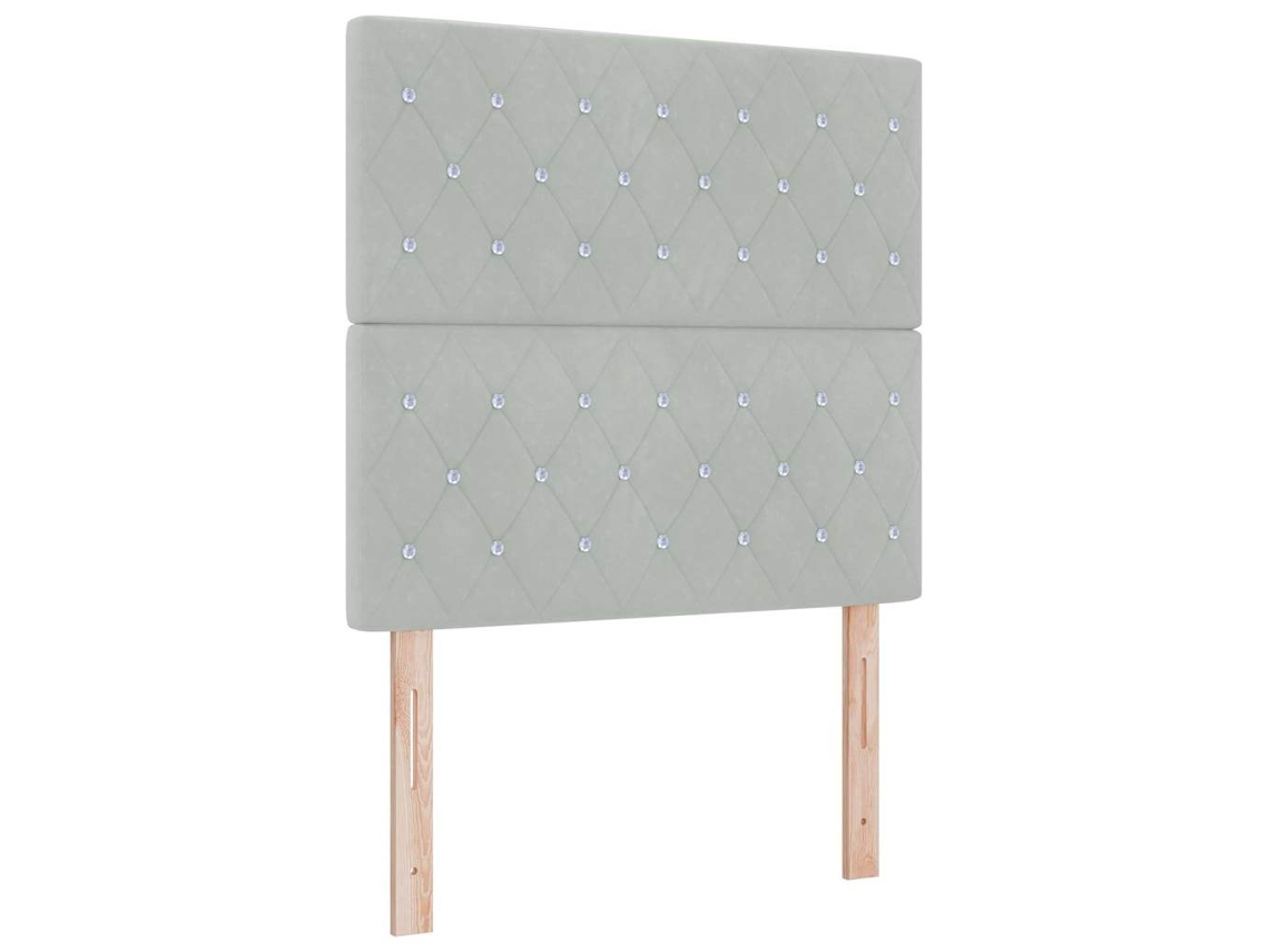 Cabecero gris claro MAISON EXCLUSIVE en piel sintética (100 cm)