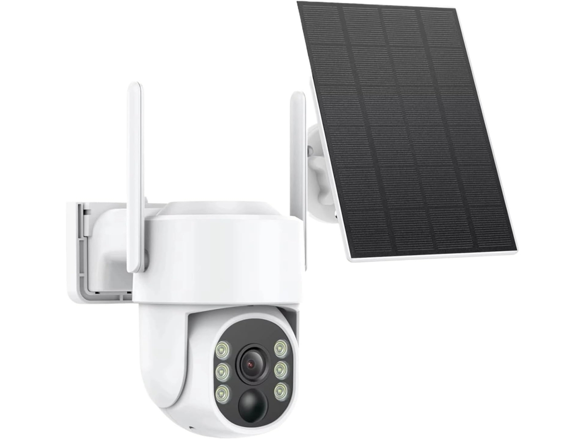 Cámara De Vigilancia Ip Inalámbrica Ptz Wifi Para Exteriores Con Alimentación Solar, 4 Mp, Hd