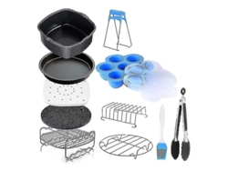 Juego de accesorios para freidora de aire cuadrada, 11 piezas, adecuado para freidora de aire Cosori y otras freidoras de aire cuadradas y horno Ns2 CUICH