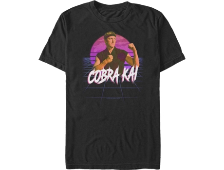 Camiseta Unisexo DEEPSTONE Johnny Lawrence Cobra Kai Negro (XL)