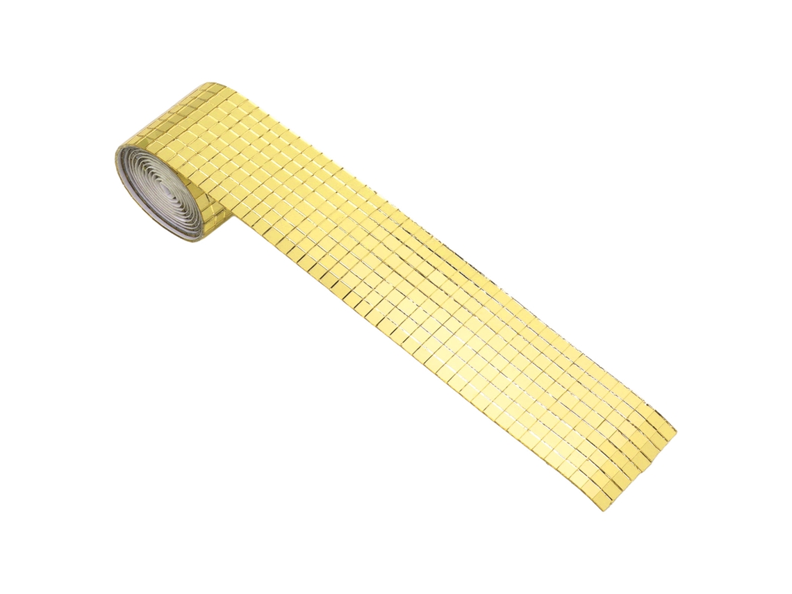 Adhesivo de mosaico de espejo autoadhesivo para decoración de casa, dorado Kofihety