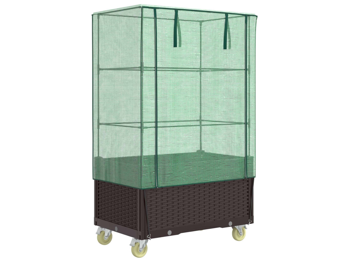 Arriate VIDAXL Marrón Polipropileno (80x50x182cm)