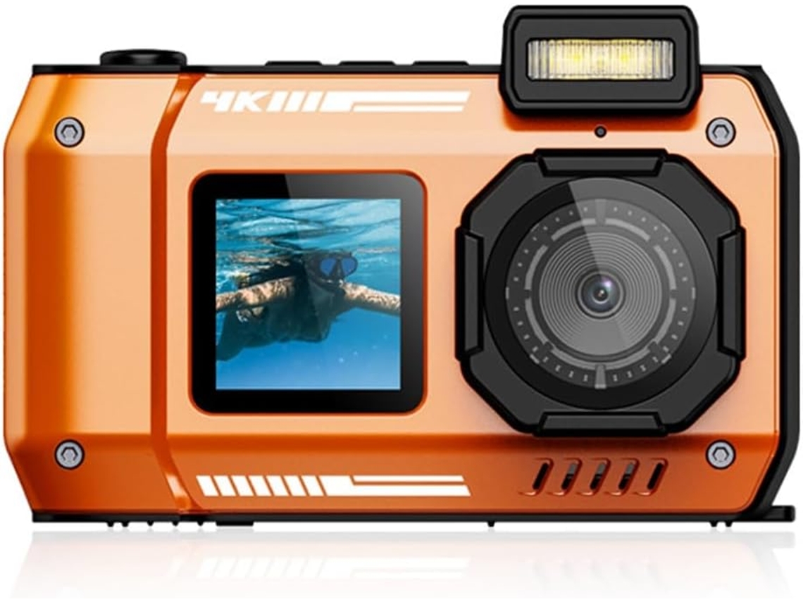 Cámara Sumergible D50, Doble Pantalla, Cámara Selfie Hd Para Deportes Al Aire Libre, Ip68, 10 Metros