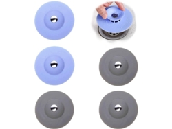 5 Tapon Desagüe Ufo, Tapa Desagüe Cocina, Tapon Bañera, Sello Antifugas, Desagüe Piso Universal