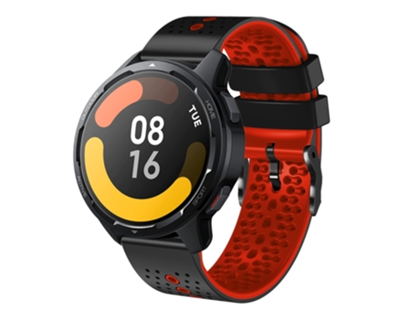 Correa Smartwatch para Xiaomi MI Watch S1 Active 22mm Silicona Perforada Bicolor (Negro + Rojo)