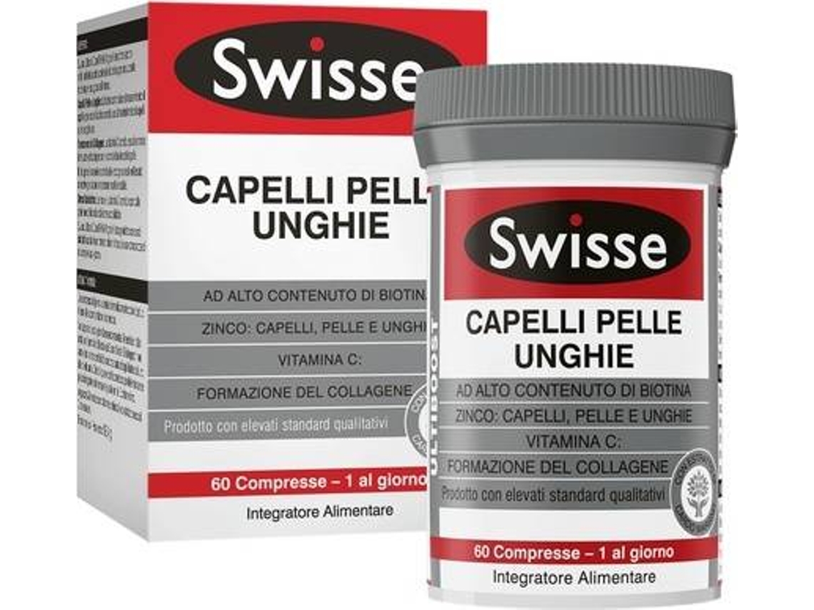 Complemento Alimentar SWISSE Cabelo Pele Unhas (60 comprimidos)