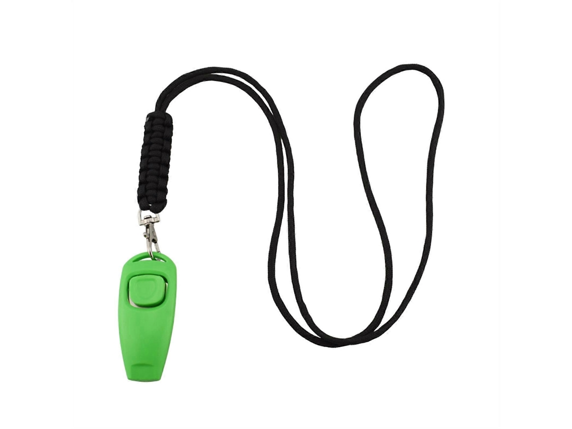 Kit Profissional De Adestramento Canino Com Apito Ultrassônico E Clicker Para Obediência E Controle Eficaz De Latidos. Inclui Cordão. Azul Celeste.