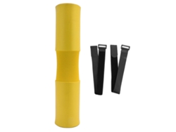 Protetor De Ombro E Pescoço Para Agachamento E Hip Thrust Com Espuma Nbr Ajustável Para Barras 25mm-35mm Amarelo