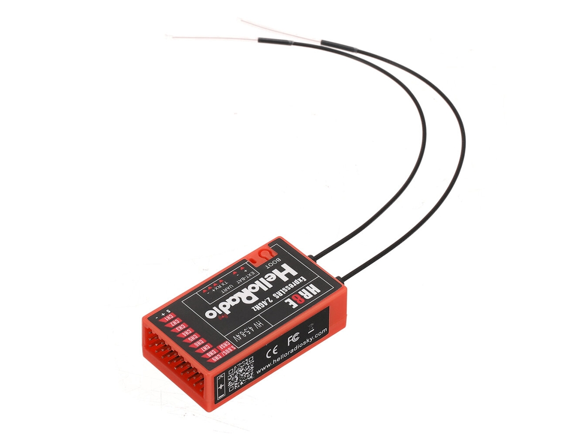 Blackhelloradio Hr8e 2.4ghz Expresslrs Elrs 9ch Pwm Rc Receiver For Fixed Wing Rc Airplane Boat