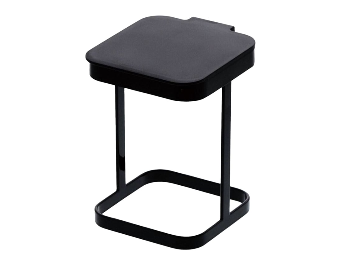 Mini bote de basura japonés de sobremesa con tapa para el hogar, la cocina, la sala de estar y el escritorio, color negro