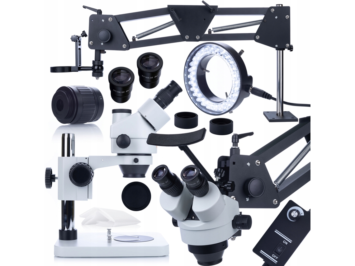 Microscopio trinocular Mercury Pro MSMP-T-PS1 – 80 cm | 56 LED | Uso profesional